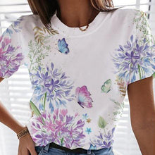 Load image into Gallery viewer, Elegant Printed Short Sleeve Top
