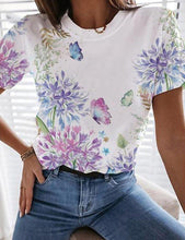 Load image into Gallery viewer, Elegant Printed Short Sleeve Top
