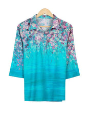 Load image into Gallery viewer, Chic Print 3/4 Sleeve Top
