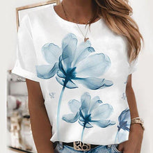 Load image into Gallery viewer, Elegant Print Short Sleeve Top
